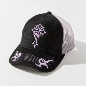 Urban Outfitters Embroidered Felt Trucker Hat